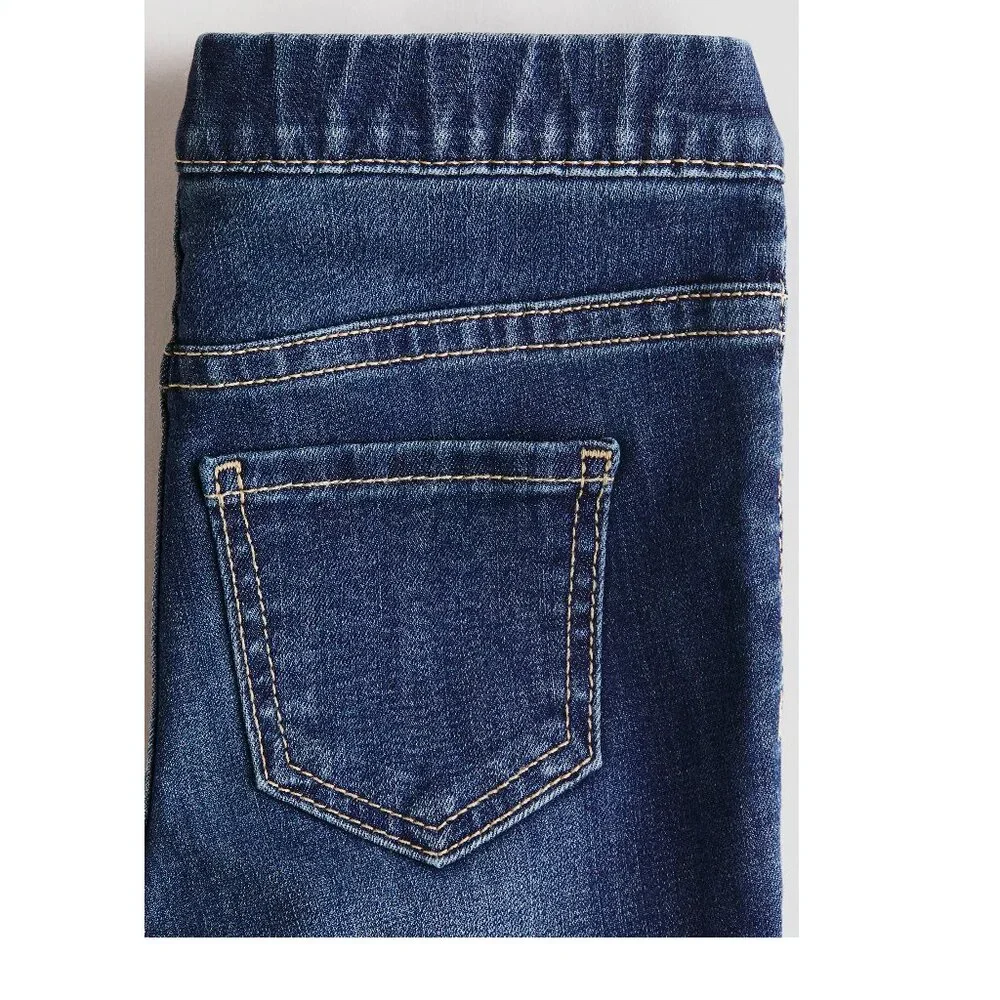H&M Girls Denim Stretch Jeggings Pull-On Jeans 8